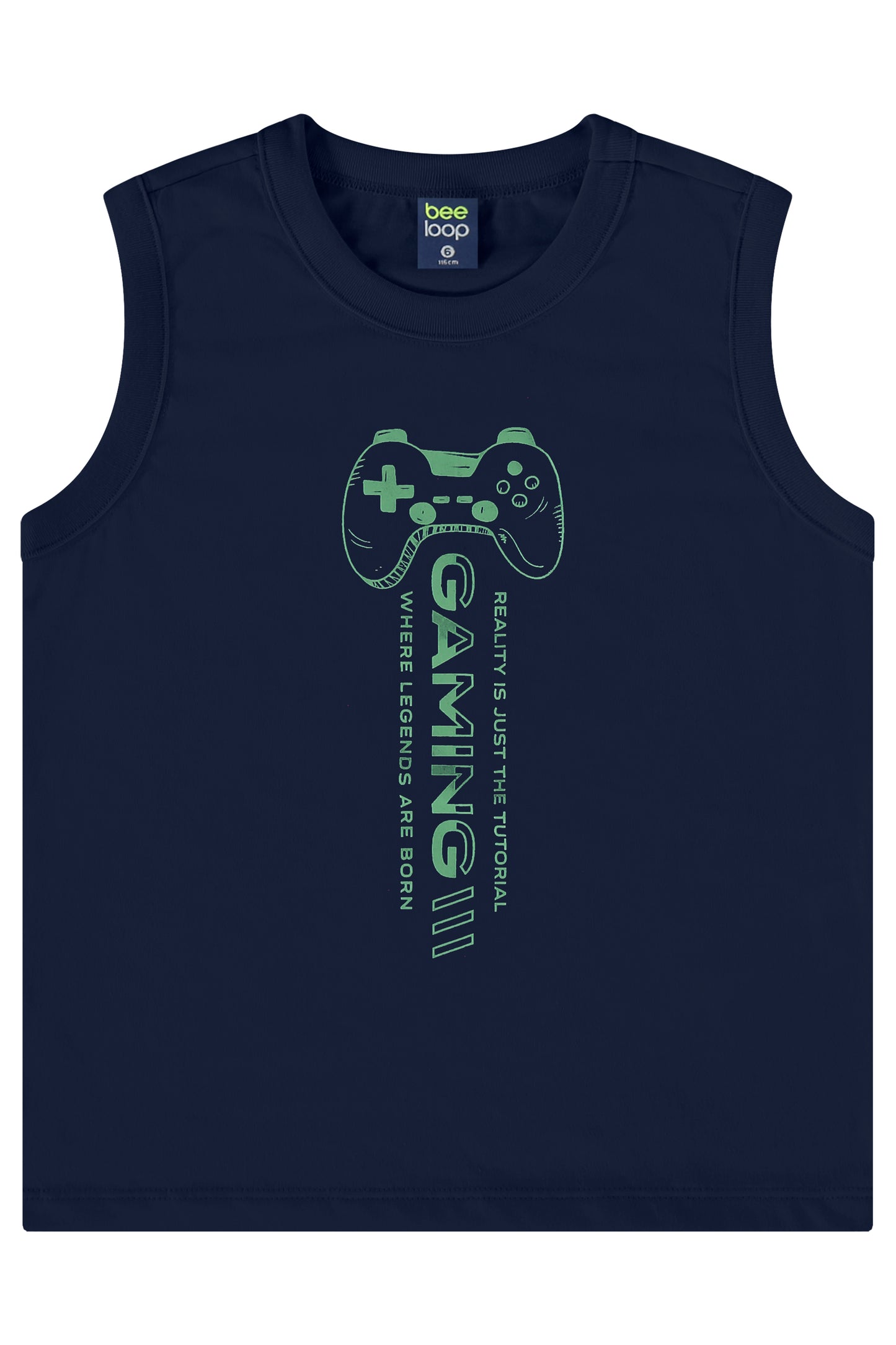 Set Conjunto camisa azul oscuro short verde Bee loop 18042 - 193921