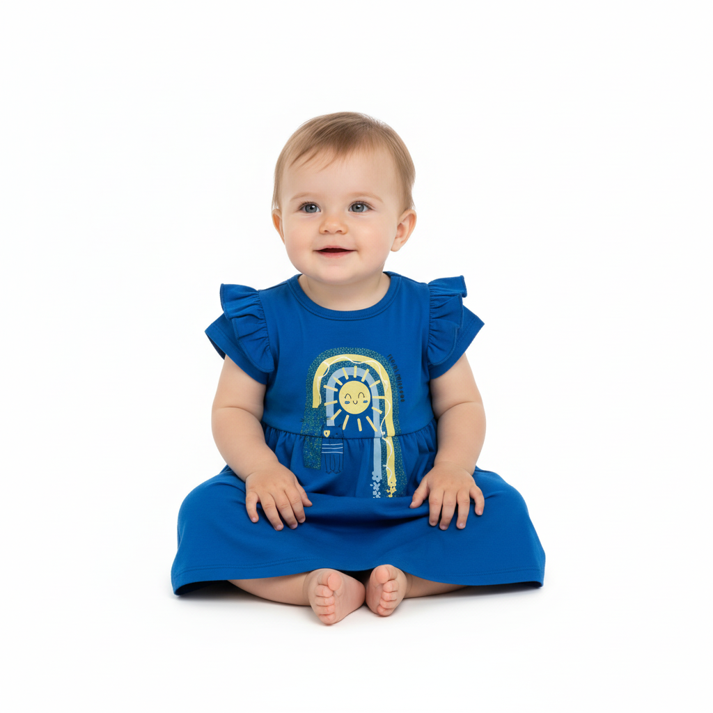 Vestido bebe niña azul Bee loop 18055 - 194056 promo 3x1000