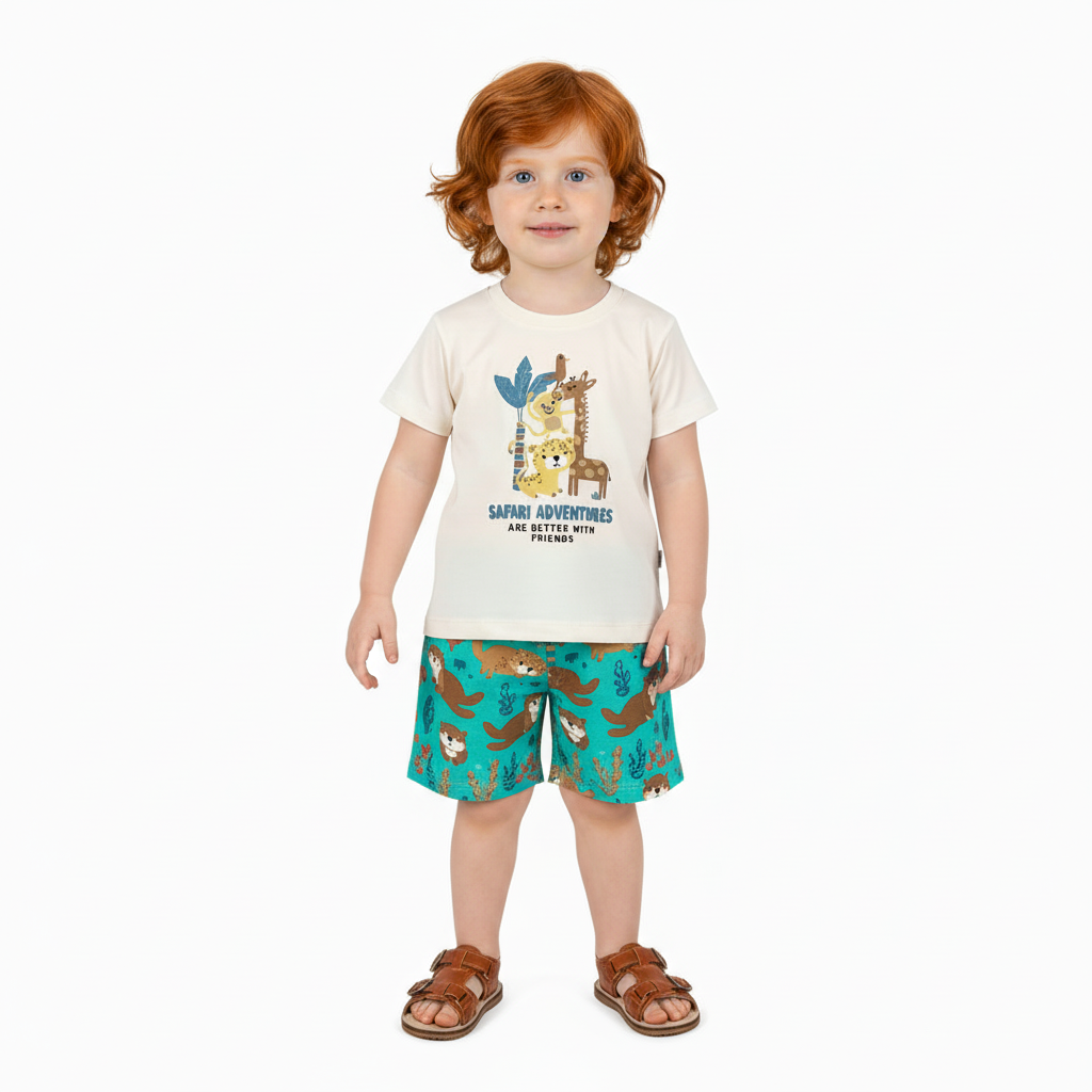 Set conjunto bebe niño animales blanco Bee loop 18150-000106