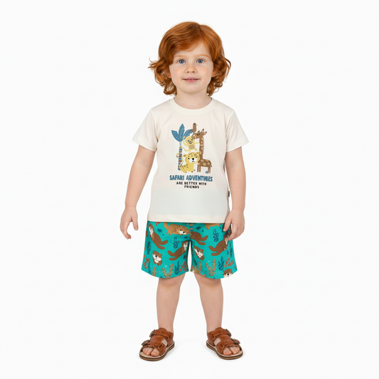 Set conjunto bebe niño animales blanco Bee loop 18150-000106