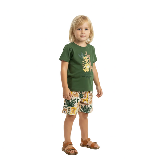 Set conjunto bebe niño animales verde Bee loop 18150-180317