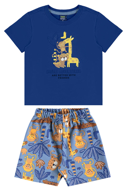 Set conjunto bebe y niño animales azul Bee loop 18150-193964