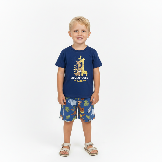 Set conjunto bebe niño animales azul Bee loop 18150-193964