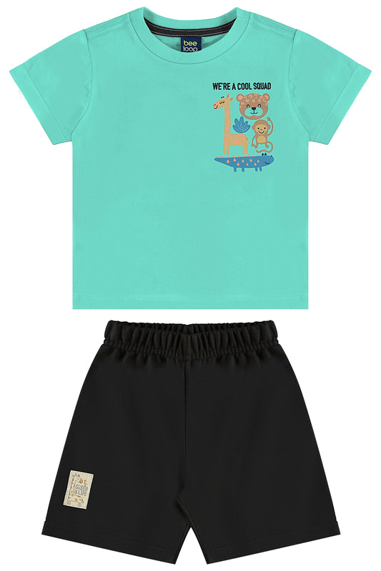 Set conjunto niño animales azul Bee loop 18151-145420