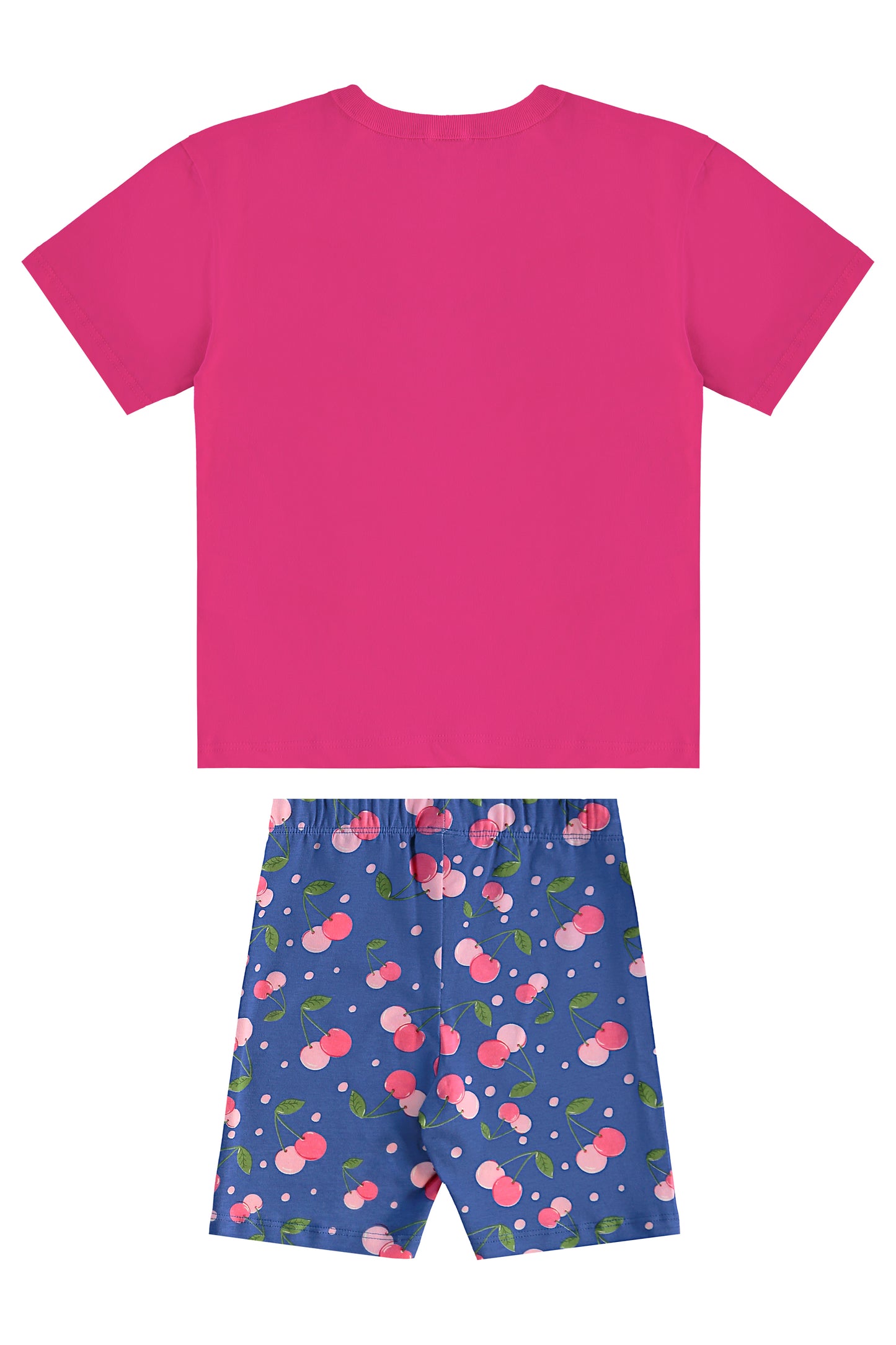 Set conjunto camisa morada short azul cerezas niña Bee Loop 18212-182043