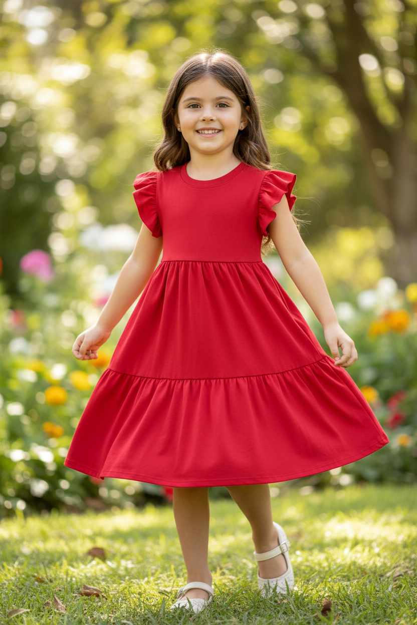 Vestido rojo niña navidad navideño Bee Loop 18213-191763