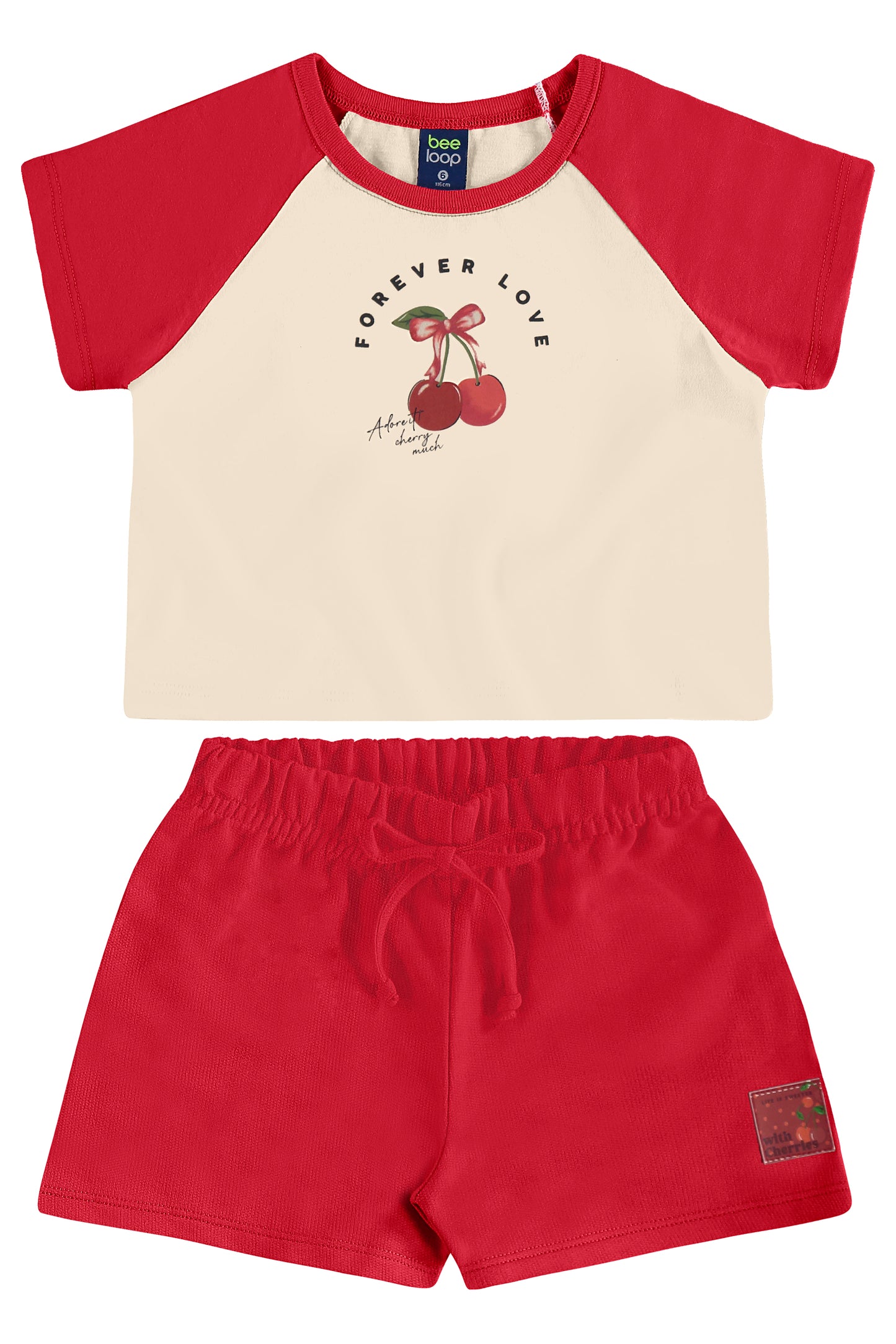 Set conjunto niña rojo cerezas Bee Loop 18214-120304