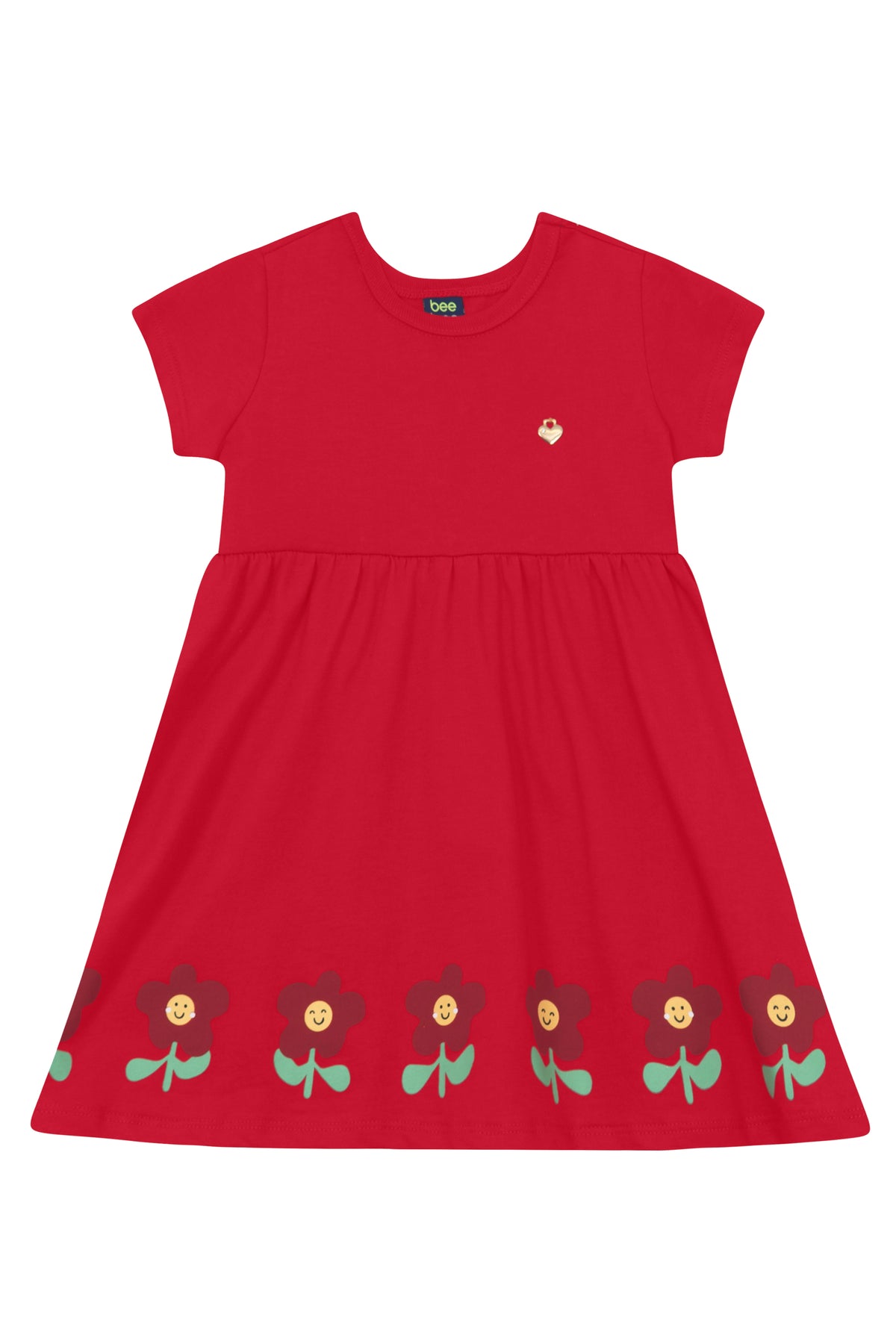 Vestido rojo flores niña Bee loop 18312-19763