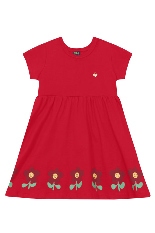 Vestido rojo flores niña Bee loop 18312-19763