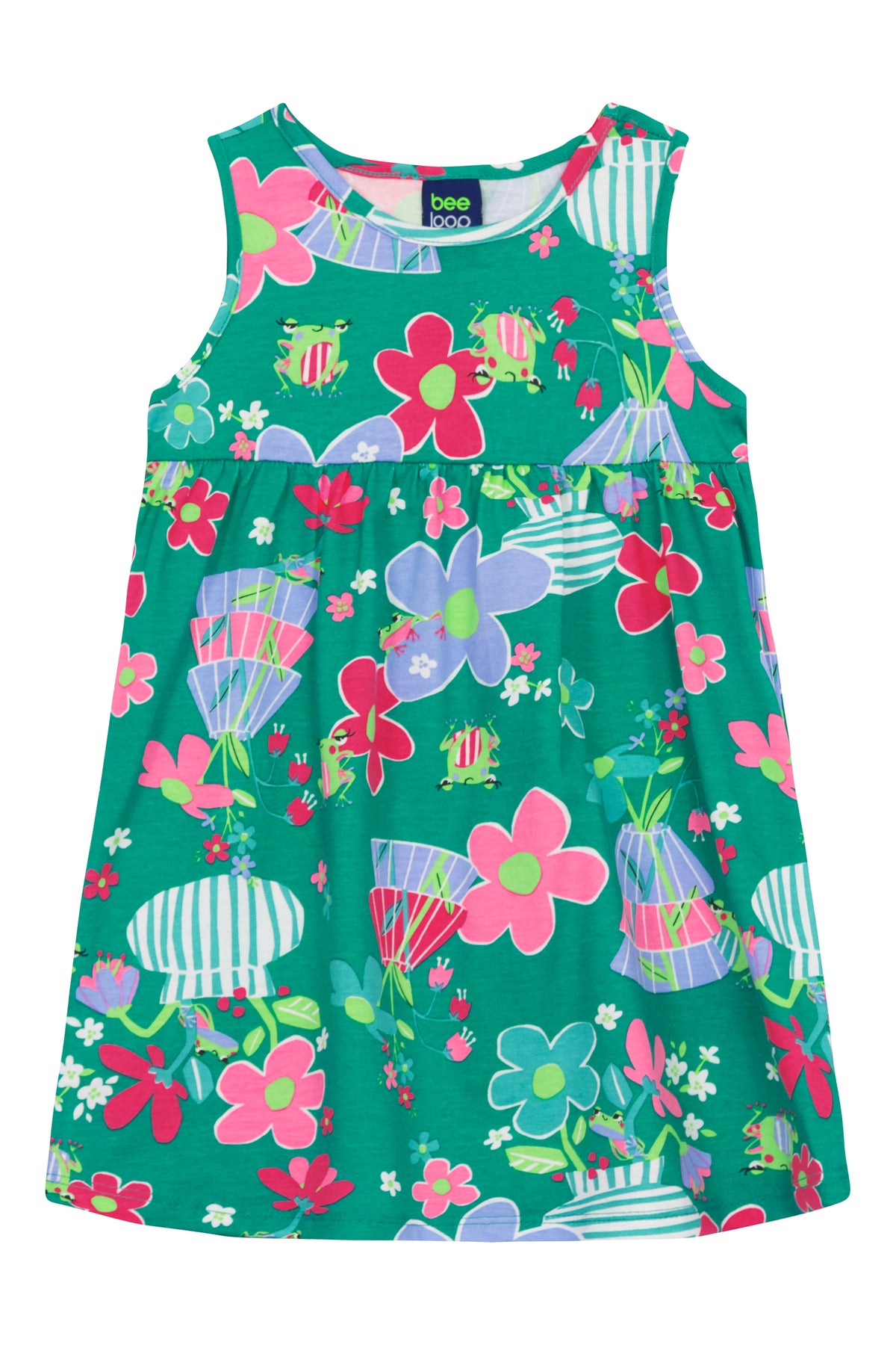 Vestido verde flores niña Bee Loop 18350-FL0151
