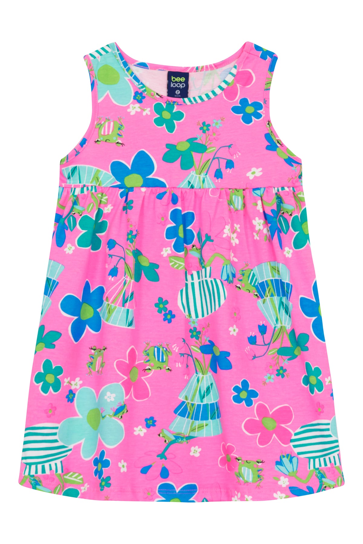 Vestido rosado flores niña Bee Loop 18350-FL0153