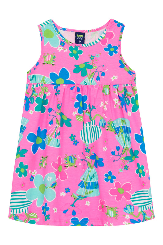 Vestido rosado flores niña Bee Loop 18350-FL0153