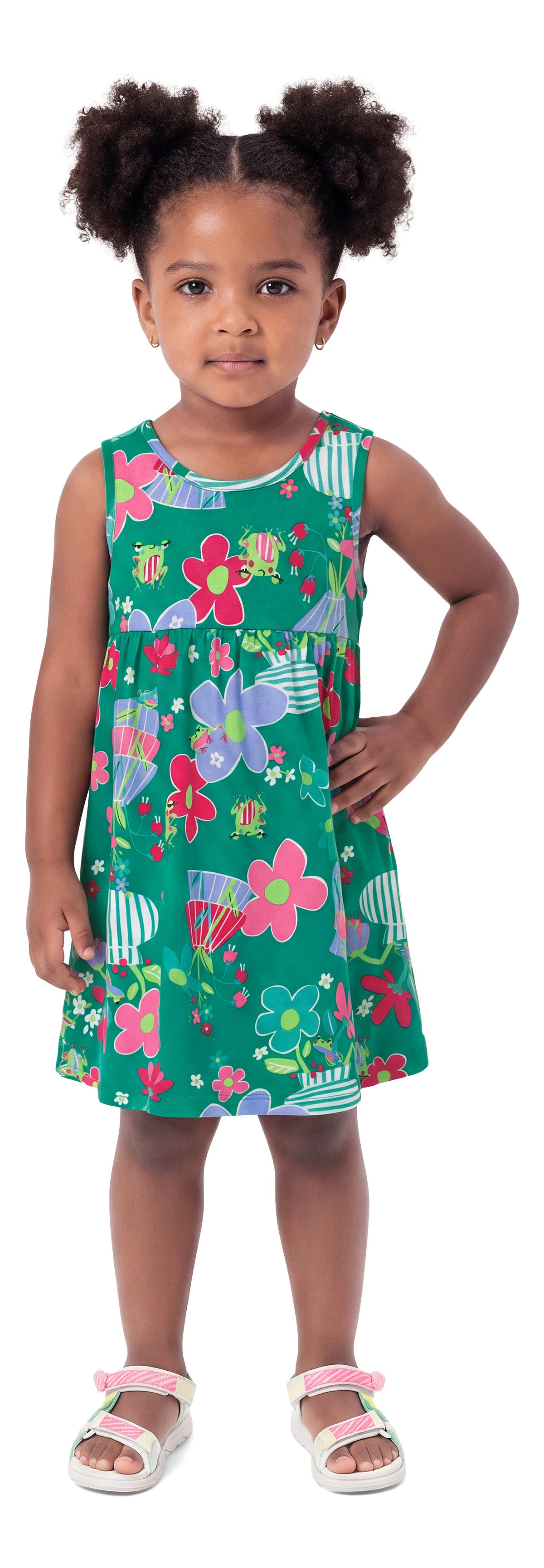 Vestido verde flores niña Bee Loop 18350-FL0151