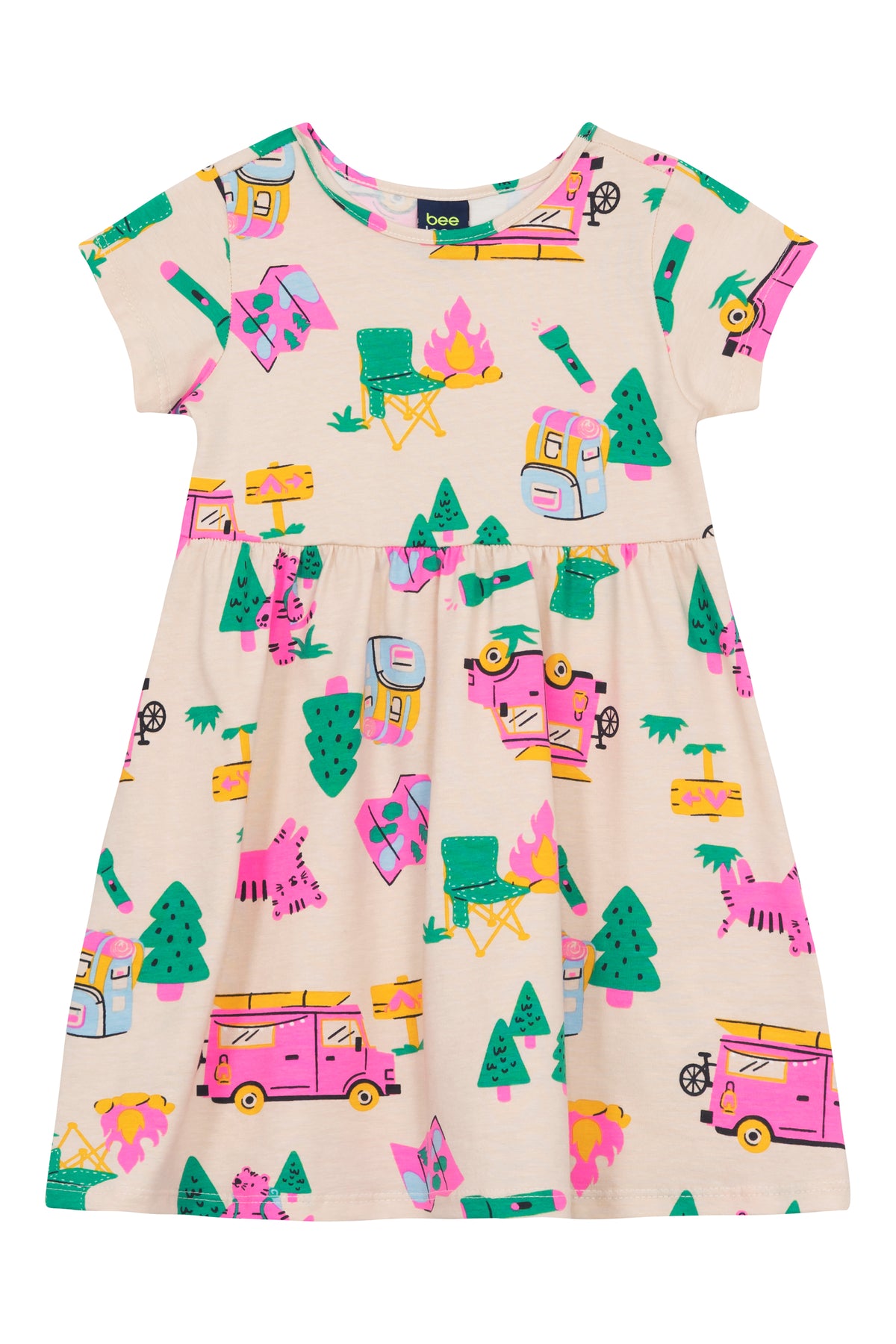 Vestido beige camping árbol niña Bee Loop 18354-AB2600