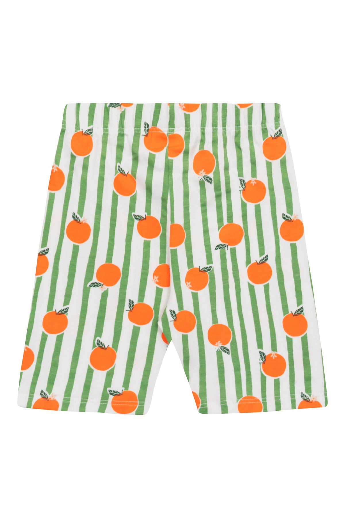 Set conjunto 2 piezas camisa blanca short verde frutas naranjas niña Bee Loop 18367-000106a