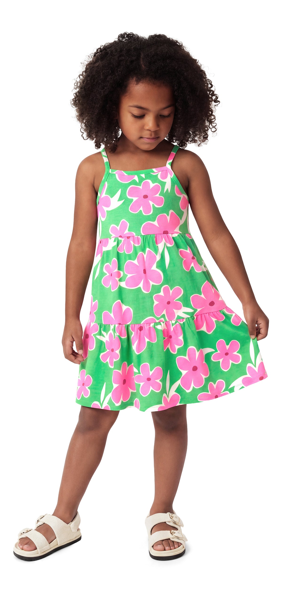 Vestido verde floreado niña Bee loop 18368-FL0158