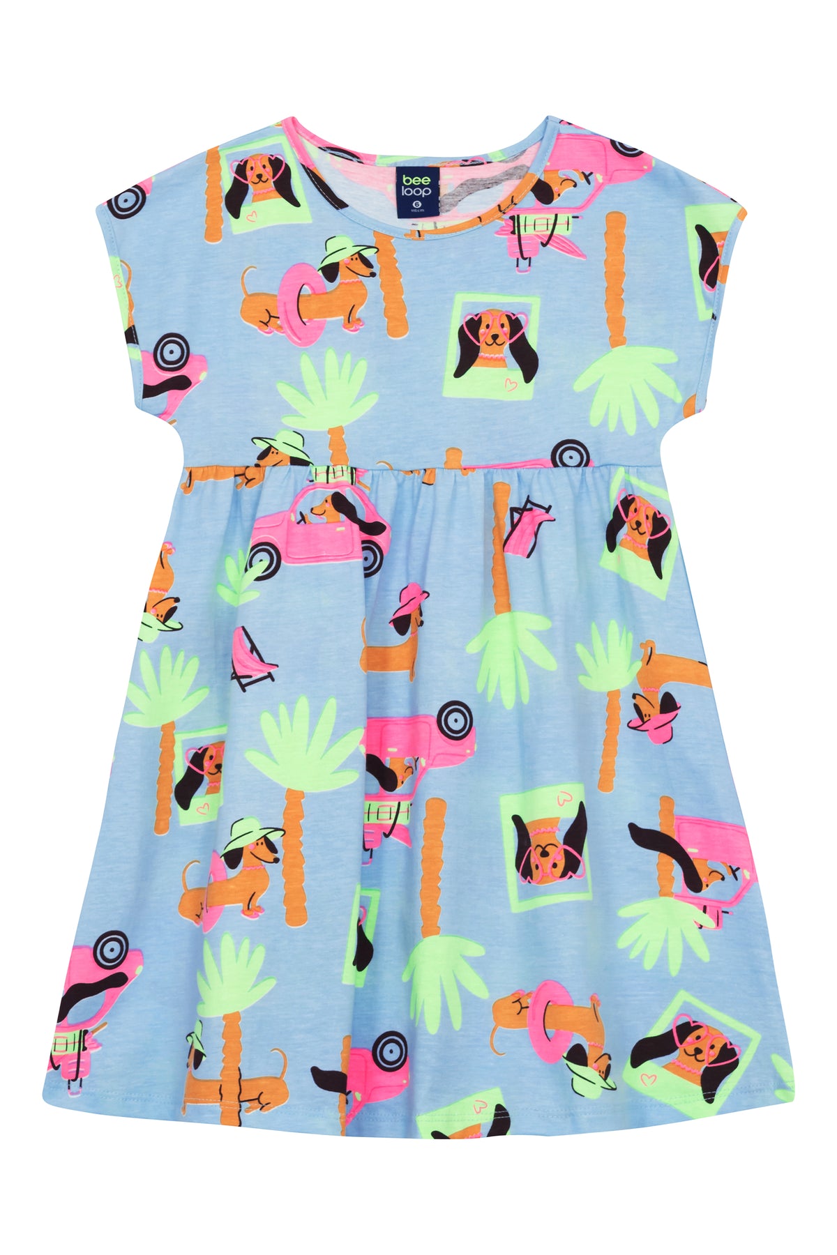 Vestido azul celeste perrito niña Bee Loop 18372-AB2603