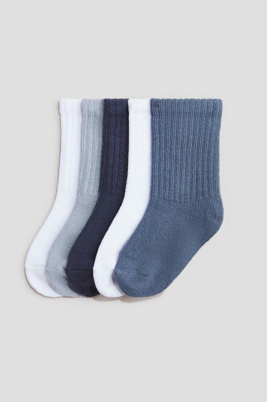 Set 5 calcetines bebe niño blanco gris negro H&M 1328391008