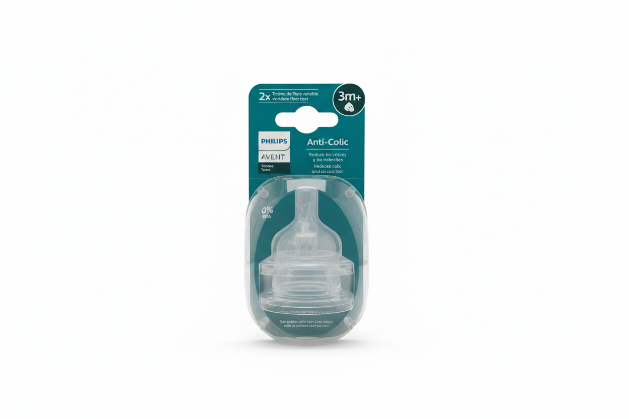 Mamadera Avent Anti-cólico  Flujo 3 3+m Set 2