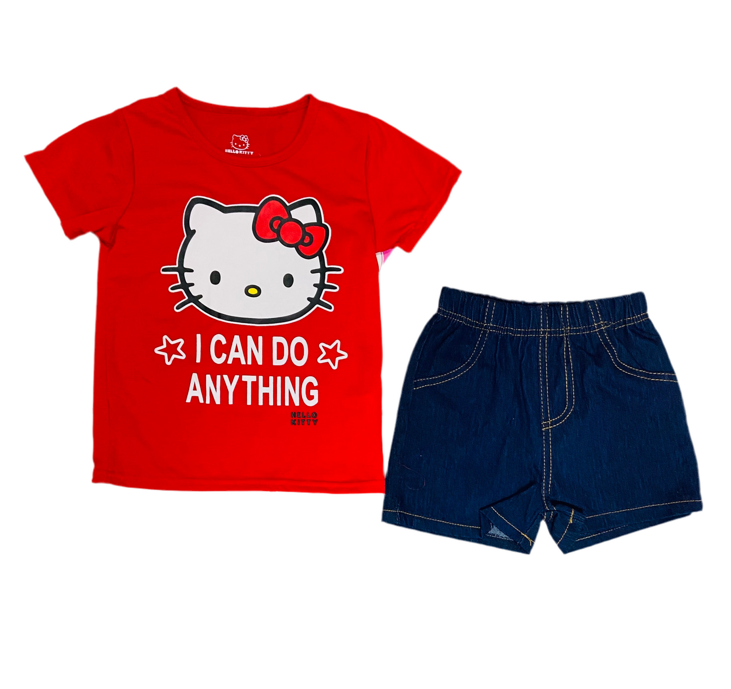 Set conjunto Hello Kitty camisa roja short azul H9-HK-100D