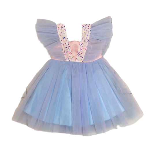 Vestido azul celeste niña