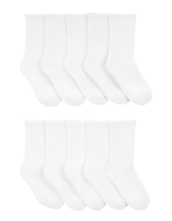 Set de 10 Calcetines Carters blancos altos niña niño 3R158