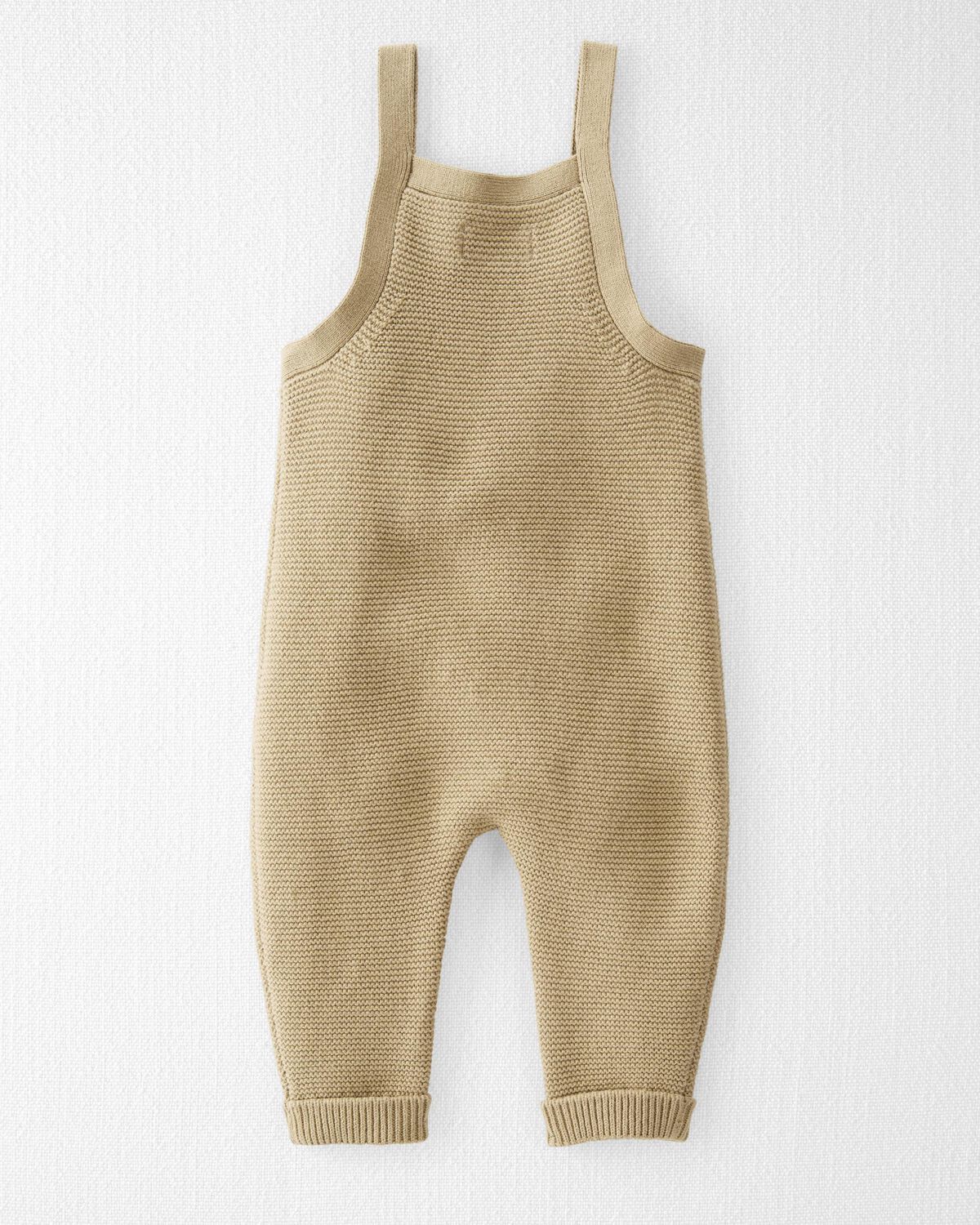 Overall carters bebe niño niña beige café unisex neutro tejido