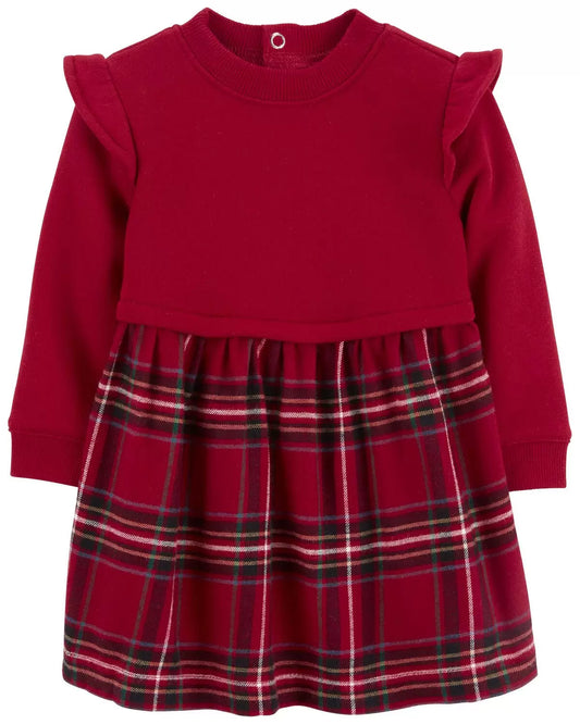 Vestido rojo cuadros Carters 86986224