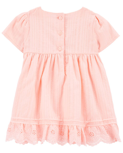 Vestido rosado  bebe niña Carters