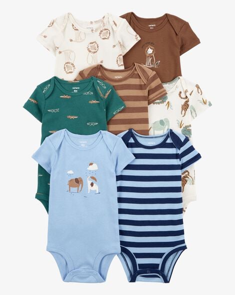 Set 7 mamelucos bebe niño animales Carters 1R077510
