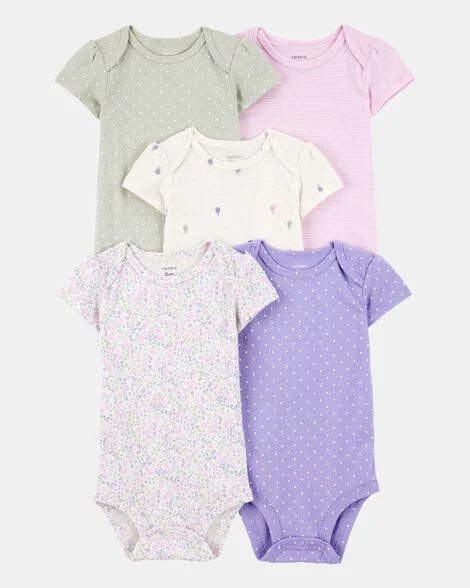 Set 5 mamelucos bebe niña multicolor Carters 1T009710