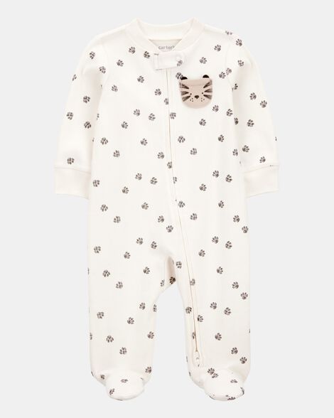 Pijama blanca tigre bebe niño Carters 1T161910