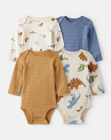 Set 4 mamelucos dinosaurios bebe niño Carters 1T582910