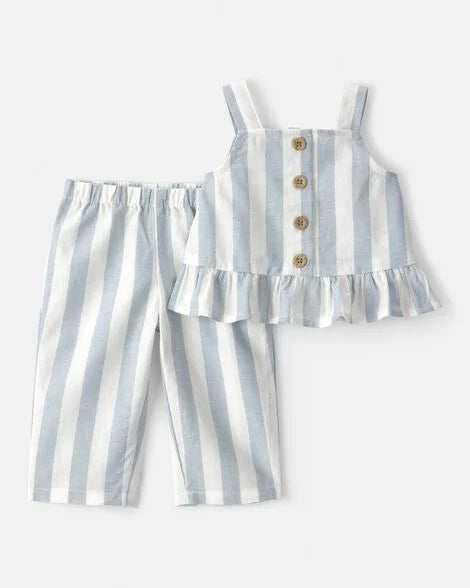 Set conjunto 2 piezas camisa pantalon bebe niña Carters 1U548010