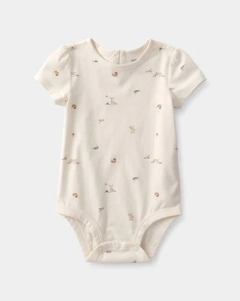 Set conjunto 2 piezas camisa mameluco beige overall rosado bebe niña Carters 1U616810