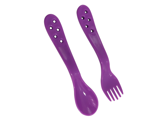 Set de cubiertos morado cutebabies