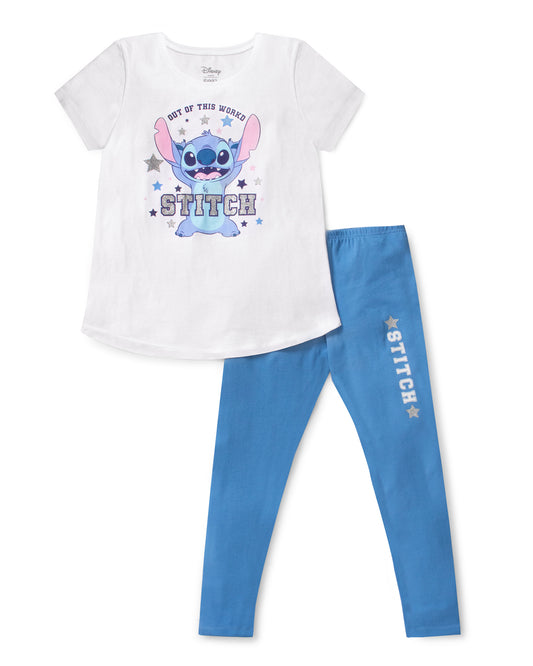 Set Conjunto Disney St Jacks Stitch Azul Blanco Niña 2000141901