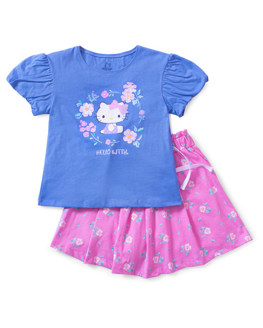Set Conjunto Hello Kitty St Jacks Falda Rosa Blusa Azul Niña 2000141902