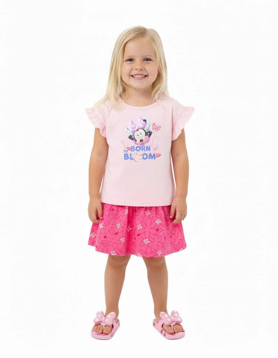 Set conjunto 2 piezas niña camisa rosada falda rosada minnie St Jacks 2000146603