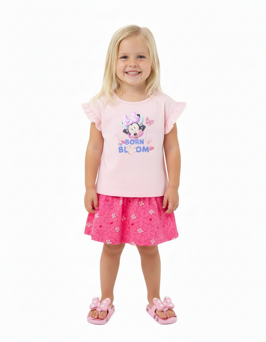 Set conjunto 2 piezas niña camisa rosada falda rosada minnie St Jacks 2000146603