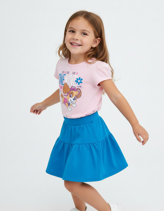 Set conjunto 2 piezas camisa rosada falda azul niña paw patrol St Jacks 2000146702