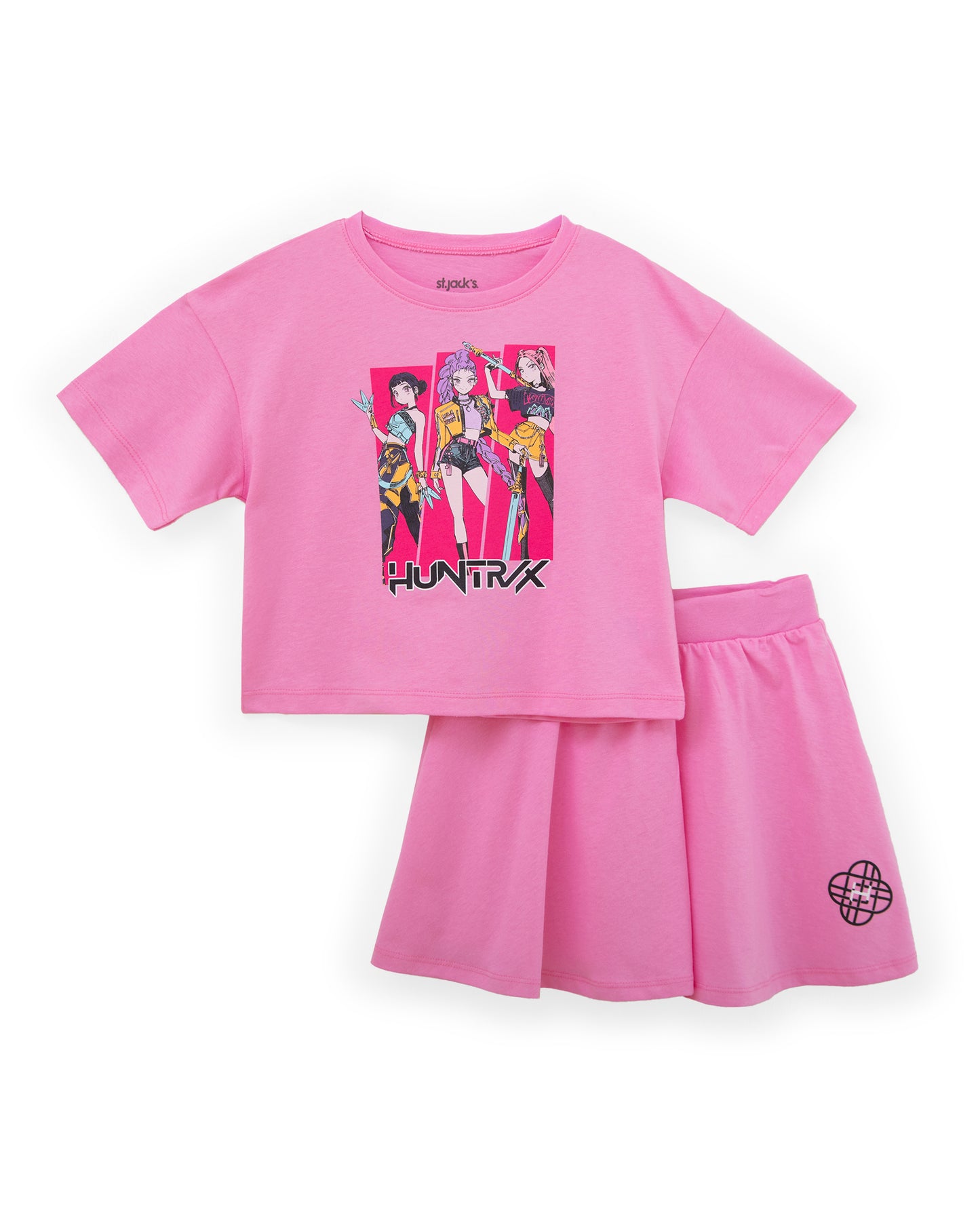 Set conjunto 2 piezas K pop camisa rosada falda short rosada niña St Jacks 2000147401