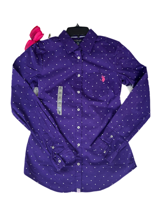 Camisa polo morada Puntos