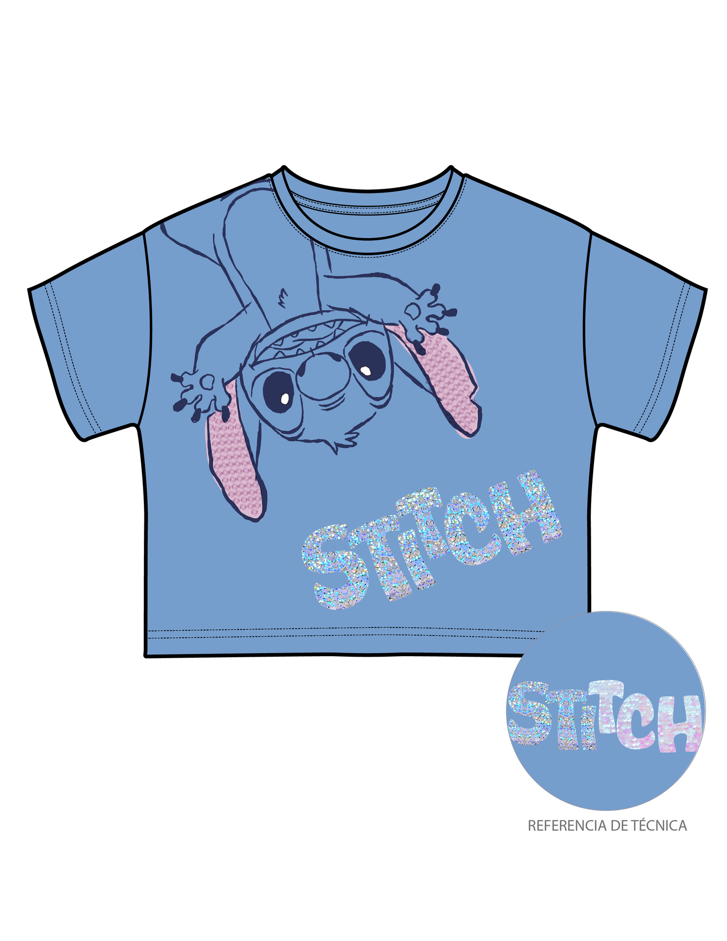 Camisa azul funny Stitch niña St Jacks 2030199501