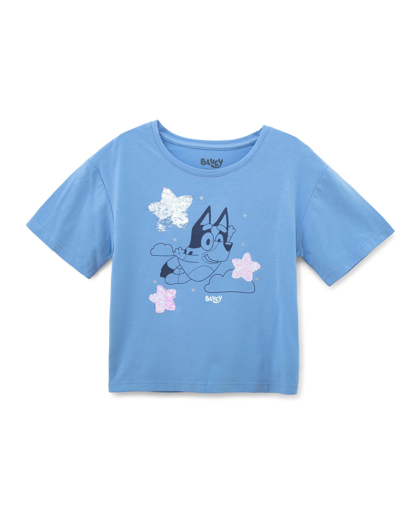 Camisa bluey stars niña azul celeste St Jacks 2030201701