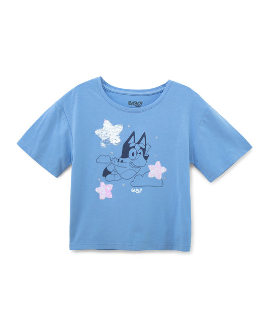 Camisa bluey stars niña azul celeste St Jacks 2030201701