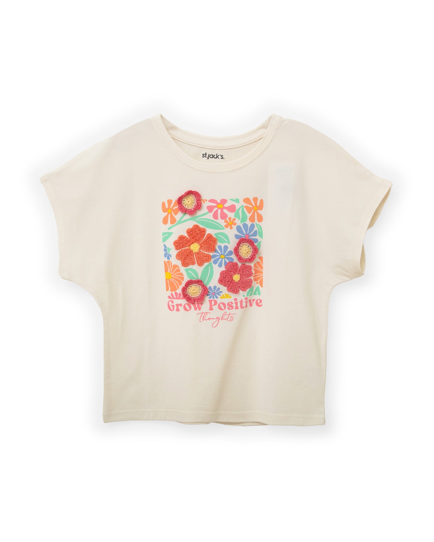 Camisa beige flores niña St Jacks 2030215001