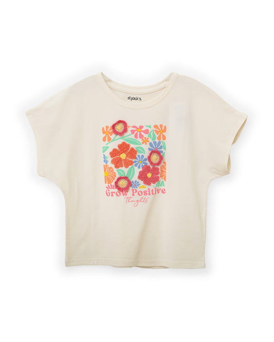 Camisa beige flores niña St Jacks 2030215001