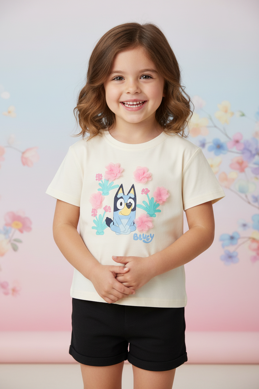 Camisa beige niña Bluey St Jacks 2030215204