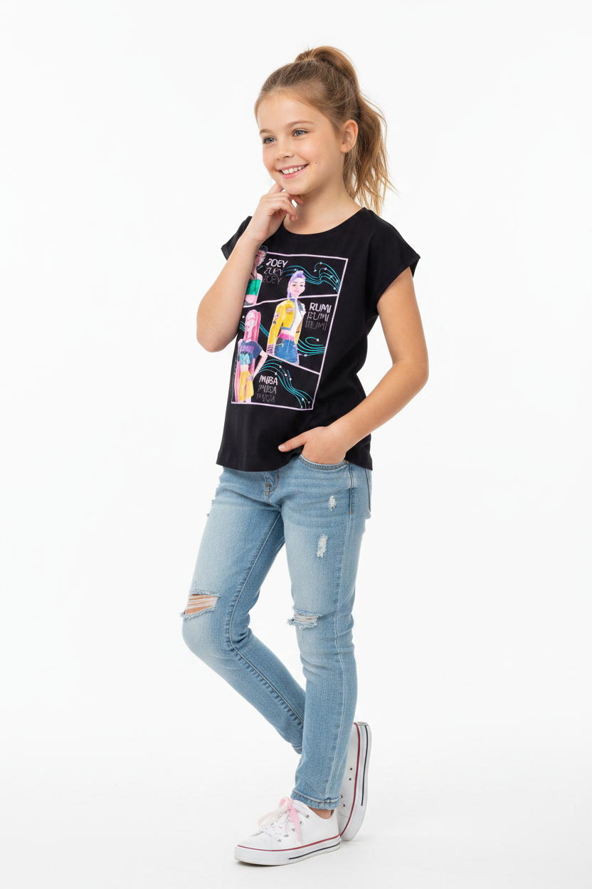 Camisa negra niña K pop Huntrix St Jacks 2030221103